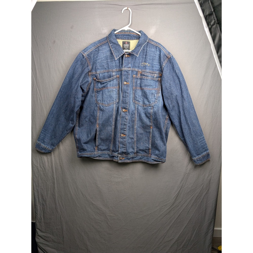 Starbury Stephon Marbury Mens XL‎ Blue Denim Trucker Jacket  Streetwear